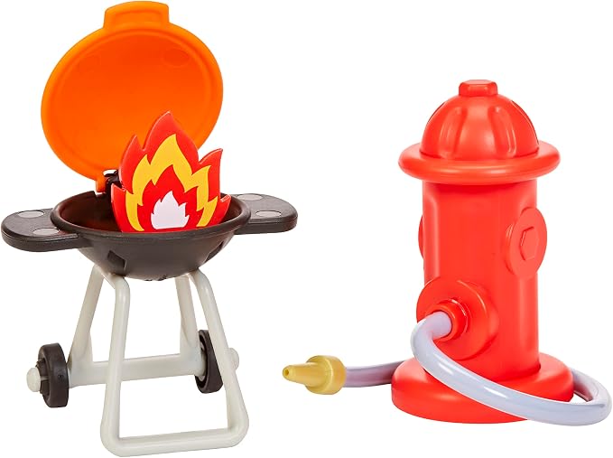 Station Playset with Fire Truck Mini Push and Play Vehicle